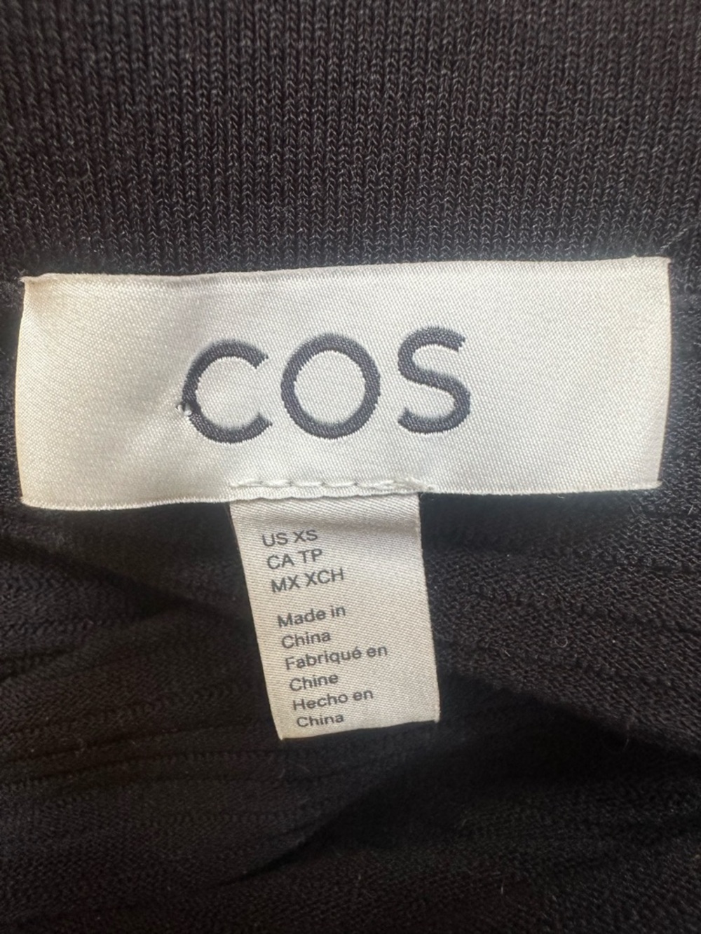 COS Black Ribbed Bandeau Maxi Dress Sheer Pleated Skirt Size XS Like New! - Picture 11 of 12